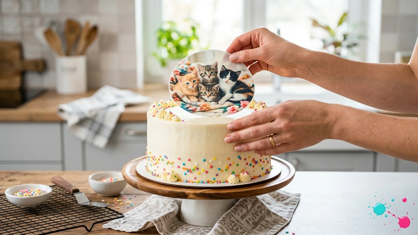 Jedlé obrázky s kočkami na dort a cupcakes