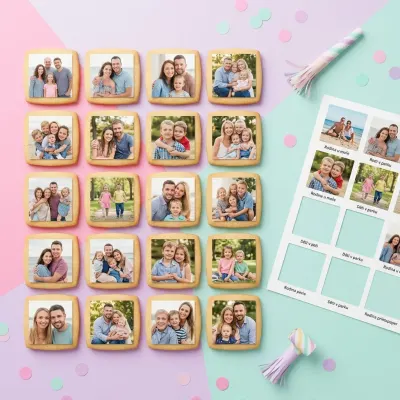 Mix fotek na cupcakes – čtverečky a polštářky, i na pexeso (Premium)