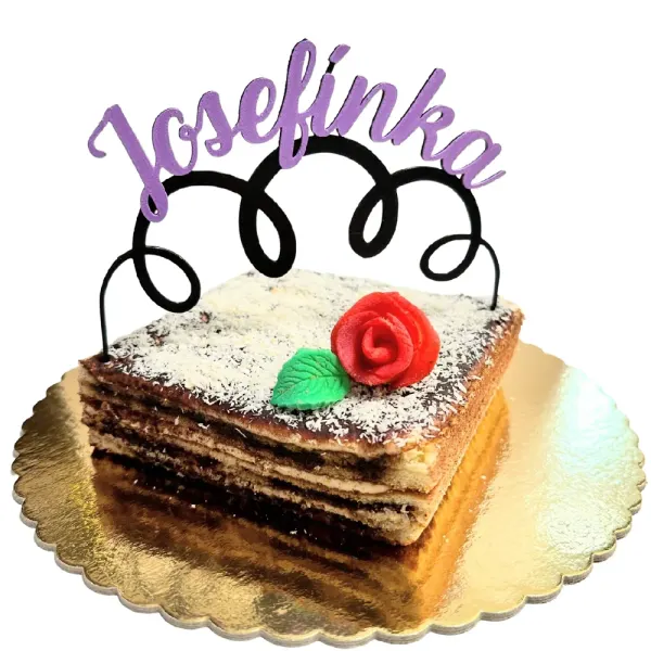 3D zápich Dortová jmenovka oblouček DUO