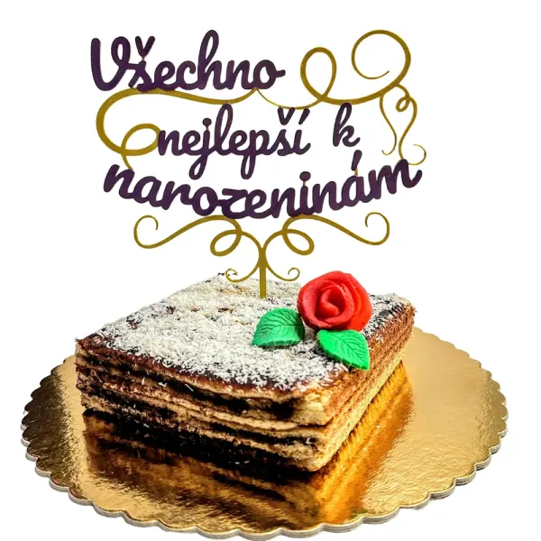 3D zápich na dort Královské VŠE NEJLEPŠÍ, velký