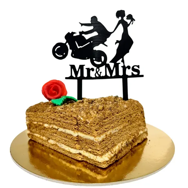 3D zápich na dort MR & MRS s motorkou