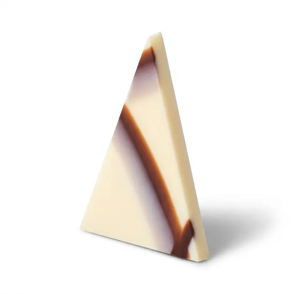 Čokoládová dekorace trojúhelníky bílé Marble 20ks