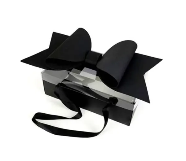Dortový box s mašlí černý, 35 x 21 x 16,5 cm