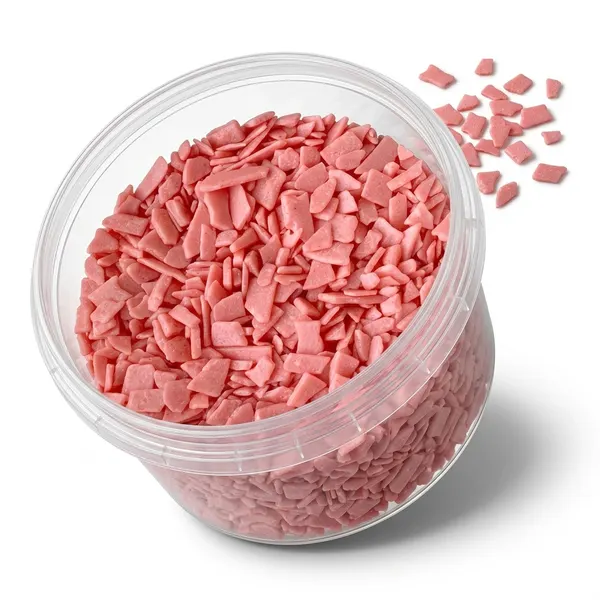 Šupiny z polevy růžové na zdobení dortů 50g