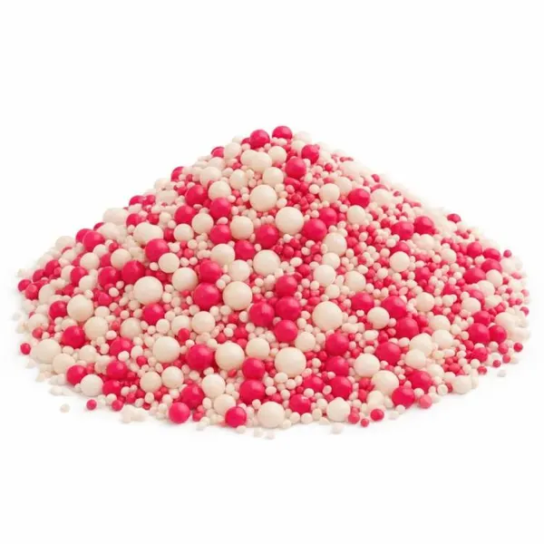 Cukrové zdobení, Elegance mix 50g - růžová, bílá