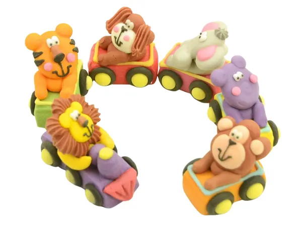 Cukrová dekorace - SAFARI vláček 6 ks, 21 cm