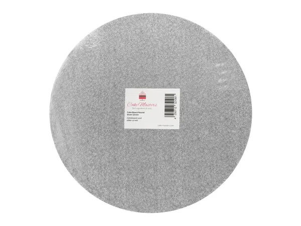 Klasická dortová podložka - 12 mm, stříbrná 28 cm z Německa