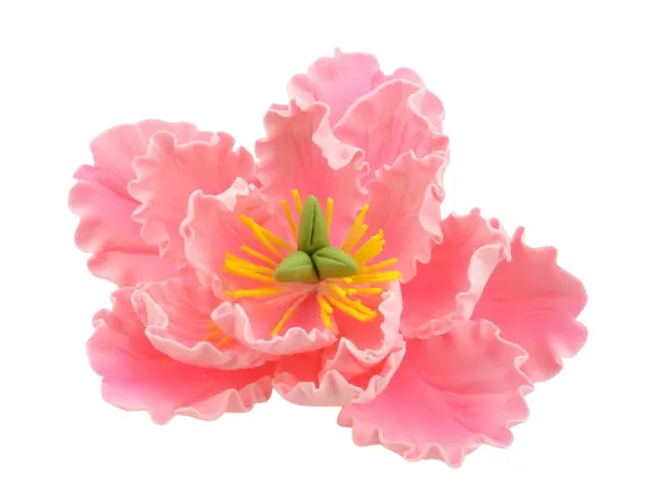Cukrová KVĚTINA na dort, 11 cm - PIVOŇKA růžová