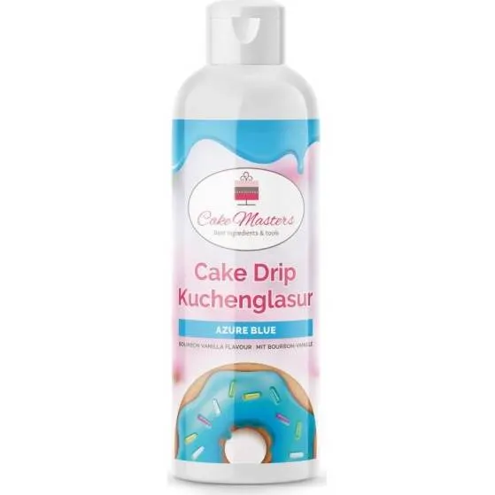 Cake drip azurová modrá, stékající poleva 250 g