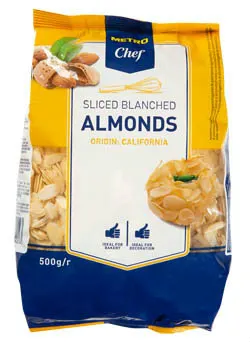 Mandle blanšírované plátky 500 g