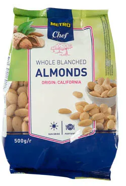Mandle blanšírované celé 500 g