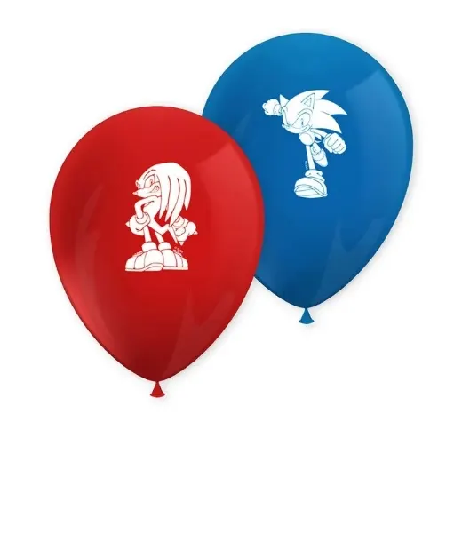 Latexové balonky Sonic the Hedgehog – 28 cm, 8 ks