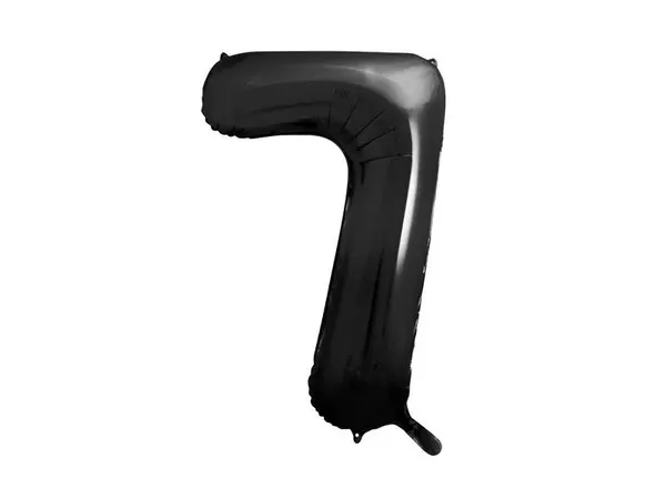 Foliový balónek číslo 7 černý, výška 86 cm