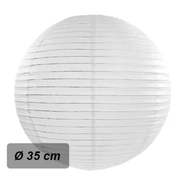 Lampion kulatý 35 cm bílý
