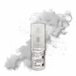 Jedlé třpytky v rozprašovači New Silver Glitter 5 g