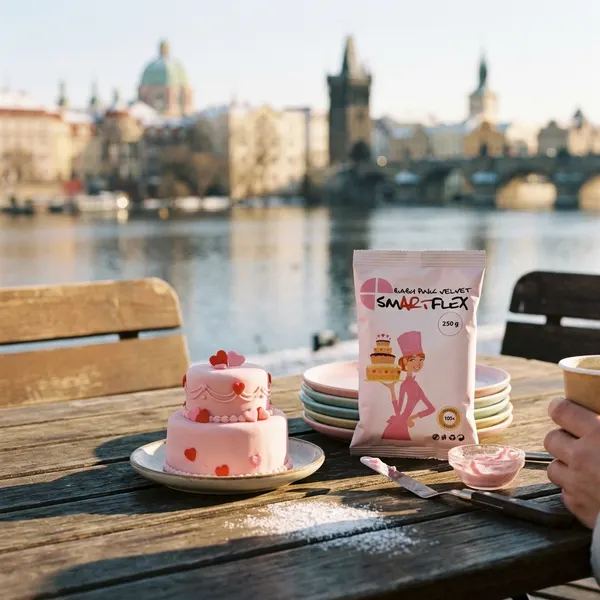 250g Potahovací dortová hmota SMARTFLEX, Růžová - Vanilka