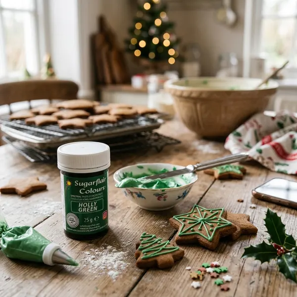 Gelová barva, Vánoční zelená 25g (Holly Green)