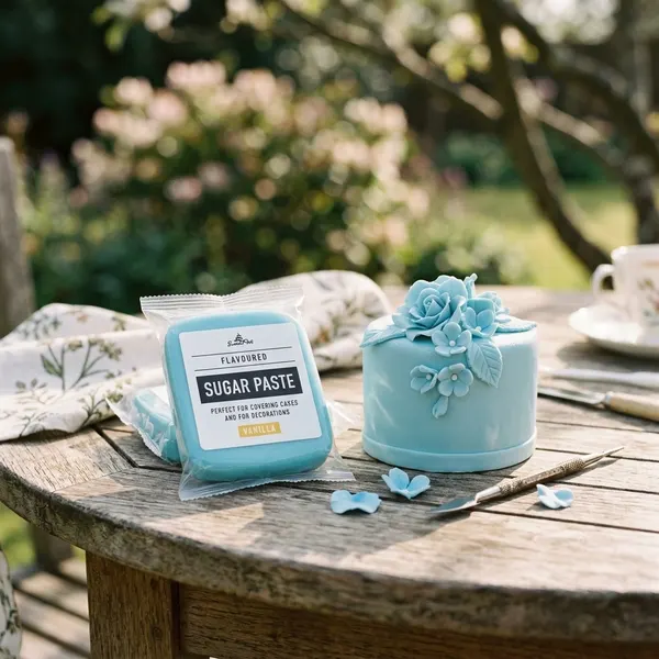 Fondán na dort, Modrý - Sky Blue, Vanilkový 250g