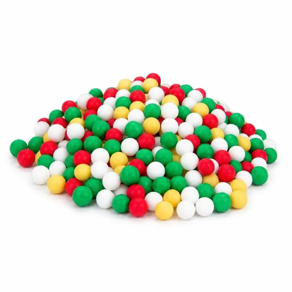 Cukrové perly, Christmas mix 5mm 80g - bílá, červená, zelená