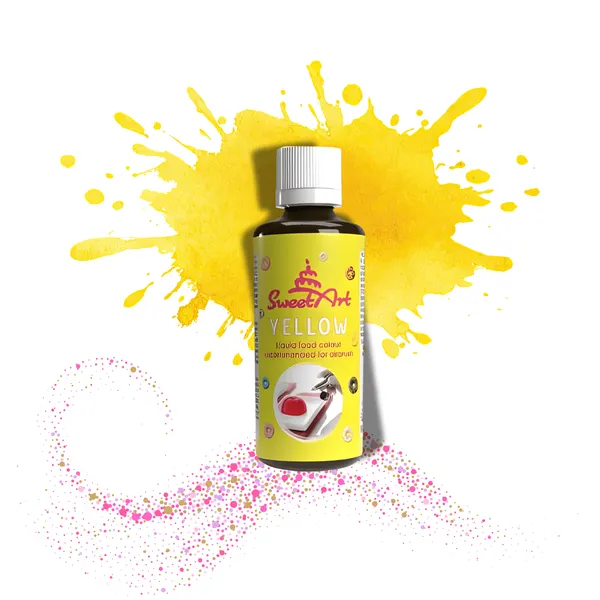 Airbrush barva tekutá žlutá 90 ml