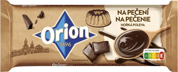 Cukrářská poleva Orion, tmavá 90 g (poleva na vaření)