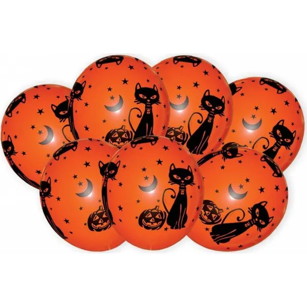 Halloween nafukovací balónky, barevné, 7 ks