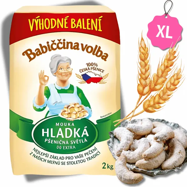 Babiččina volba - Mouka hladká pro cukrářské potřeby 2 kg