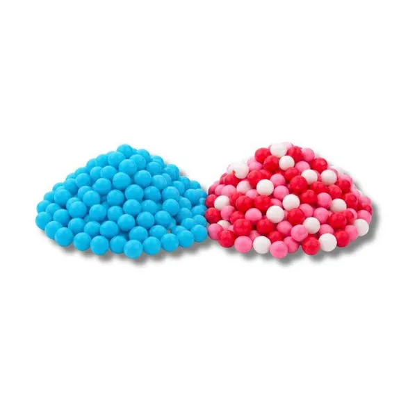 Cukrové perly nebesky modré a Love mix 7 mm, 120 g
