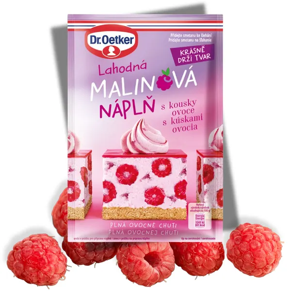 Malinová smetanová náplň s kousky malin 50 g