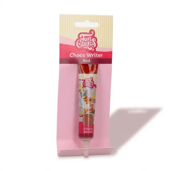 Zdobící tubičky - čokoládová zdobička - červená 25g
