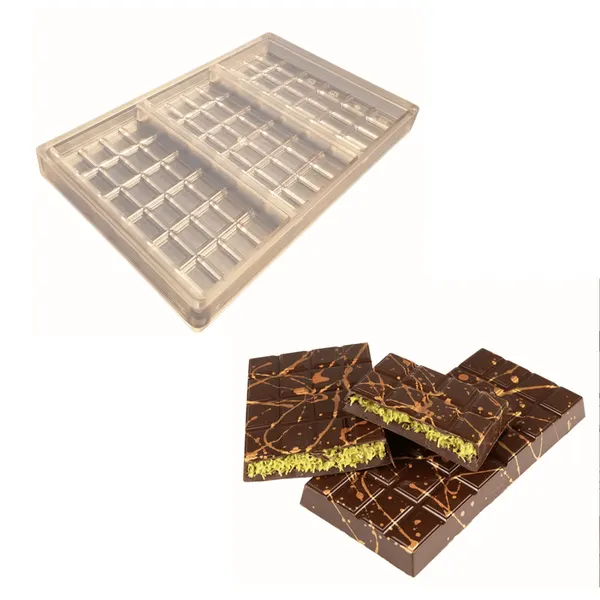 Polykarbonátová forma na čokoládu Dubaj, 3 tabulky, 200 g