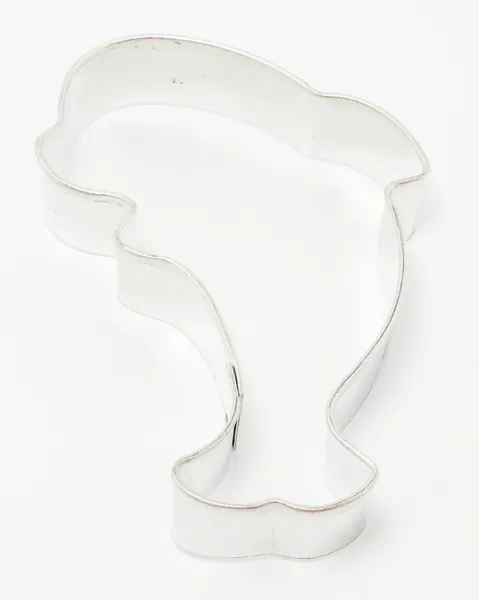 Vykrajovátko delfín z pocínovaného plechu 9,5 x 5 cm