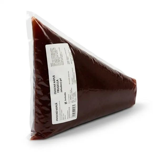 Ovocná náplň Frugella jahodový gel 1kg v cukrářském sáčku