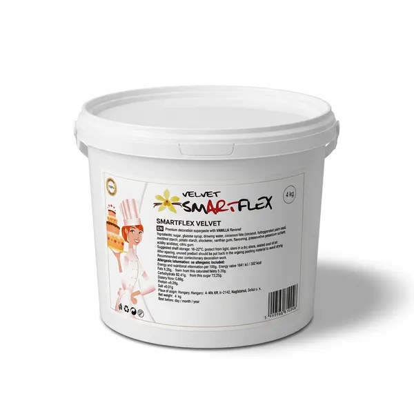 4kg Potahovací dortová hmota SMARTFLEX, Bílá - Vanilka