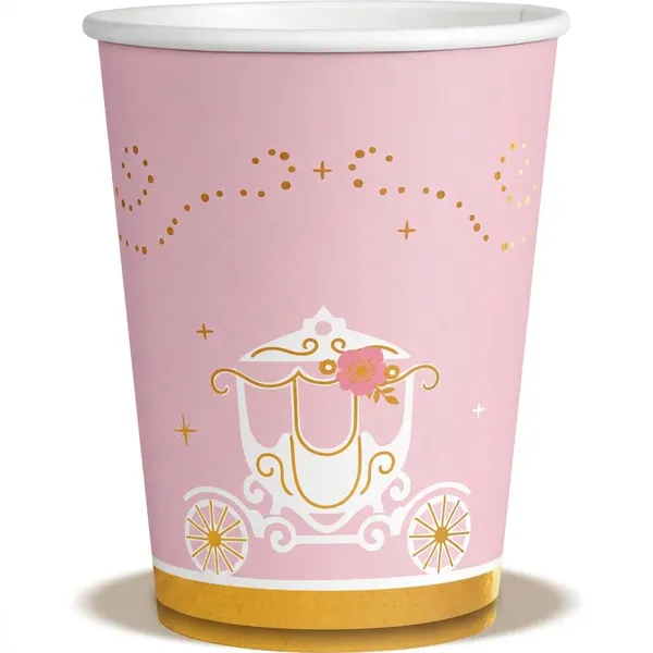 Papírové kelímky princezna na den 250 ml, 8 ks