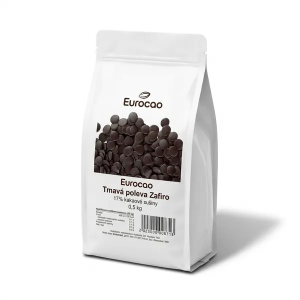 Tmavá poleva Zafiro 17% kakaové sušiny 0,5 kg