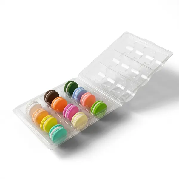 Transparentní box na makronky, na 12 kusů
