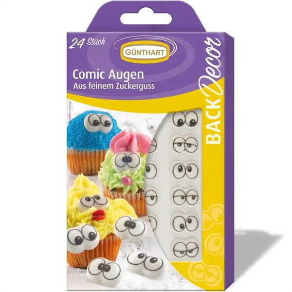 Cukrové oči na cupcakes, 24 ks