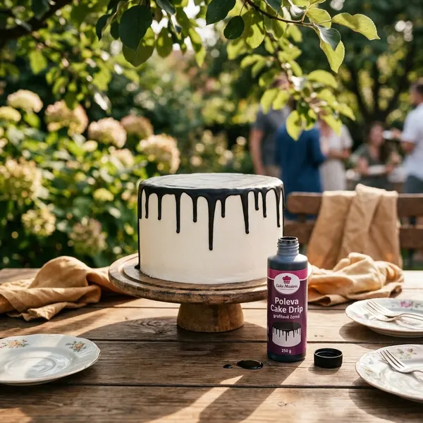 Poleva Cake Drip grafitově černá Cake Masters, 250 g