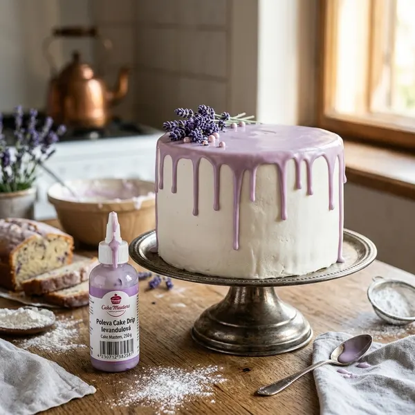 Poleva Cake Drip levandulová Cake Masters, 250 g