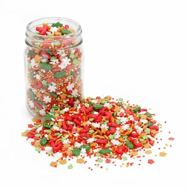 Zdobení na cukroví, dorty - VÁNOČNÍ SUPER MIX 80g