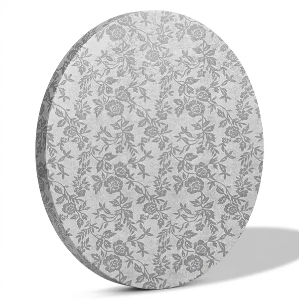 Dortová podložka kulatá stříbrná 30 cm, 12 mm