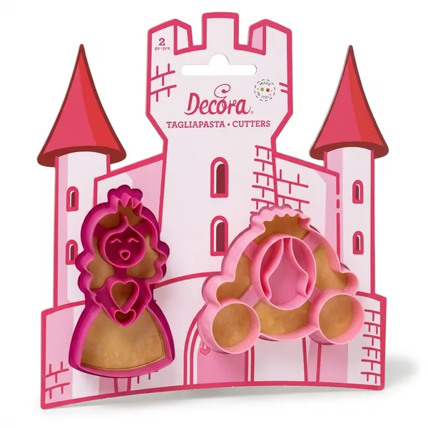 Vykrajovátka princezna a kočár, sada 2 ks