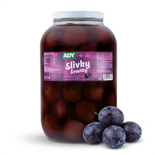 Švestkový kompot celé švestky s peckou 3,6 kg