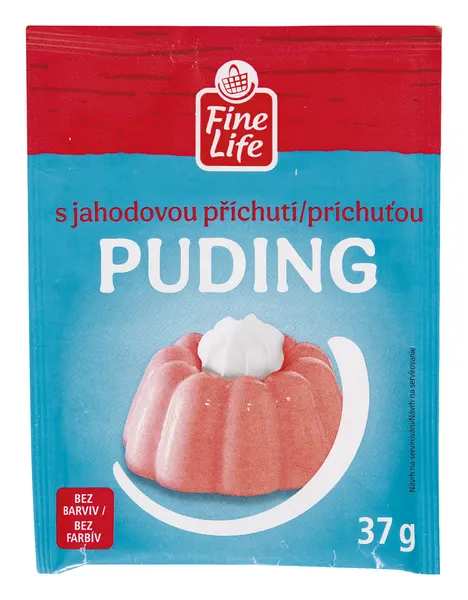 Fine Life Puding s jahodovou příchutí 37 g