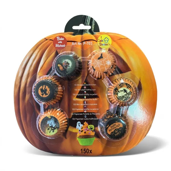 Papírové košíčky na pralinky Alvarak Halloween, 150 ks