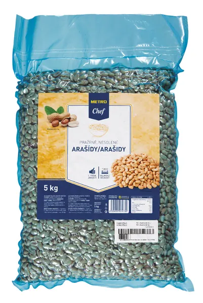 Arašídy pražené nesolené 5 kg sáček