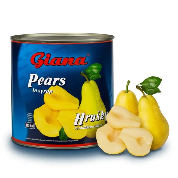 Hruškový kompot loupaný půlený 2,65 l