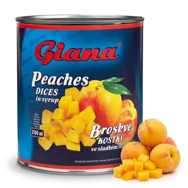 Broskve kostky v nálevu 3,1 l