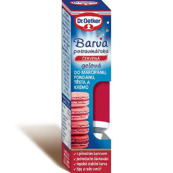 Gelová potravinářská barva červená 10 g